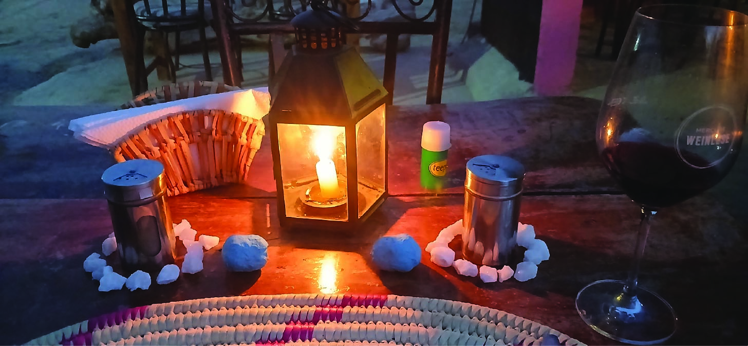 Candlelit dinner